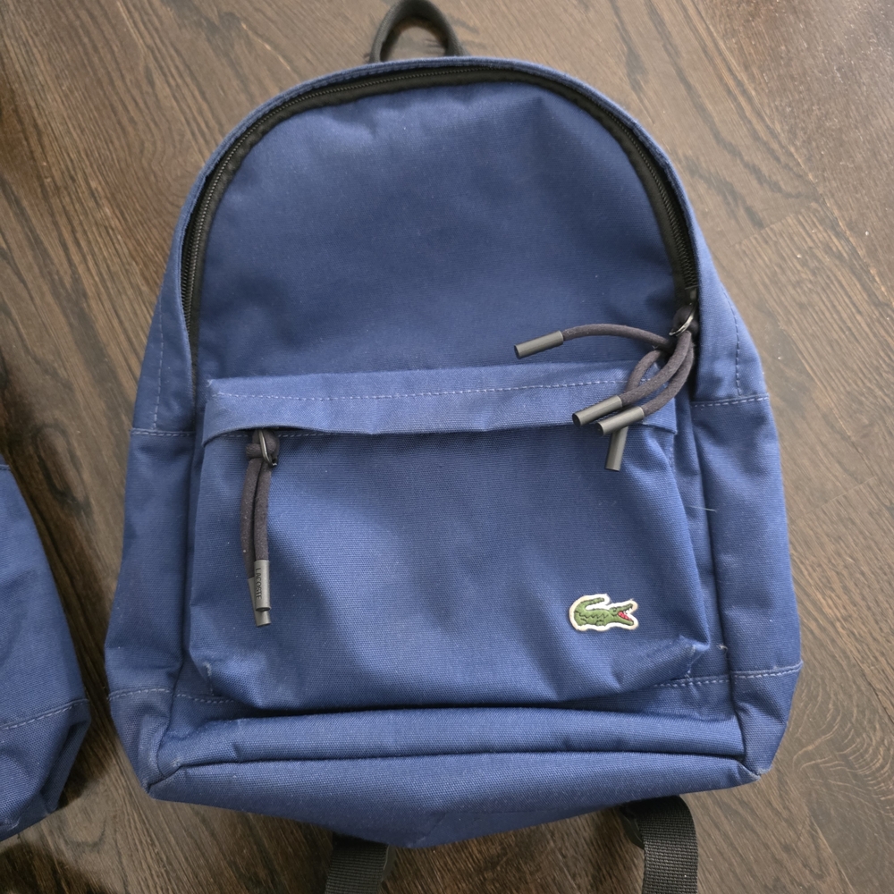 Lacoste Men's Blue Canvas Backpack